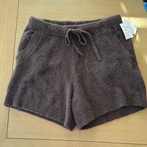 Auden High Waist Plush Brown Shorts